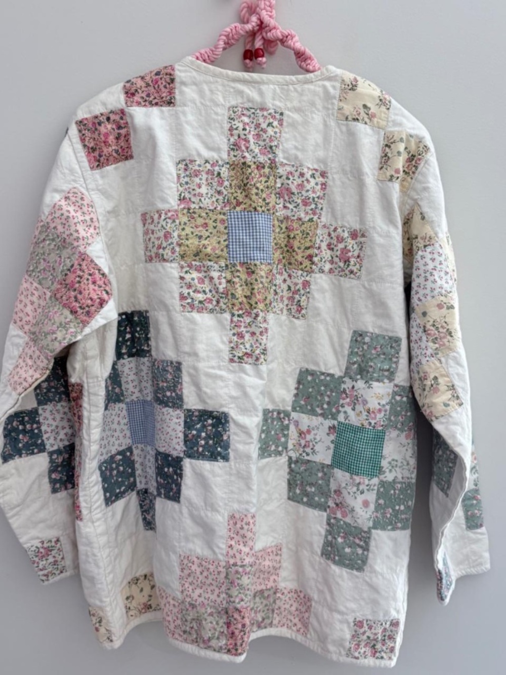 Vintage 90's ORVIS Patchwork Geometric Quilted Oversized Jacket - Picture 2 of 4